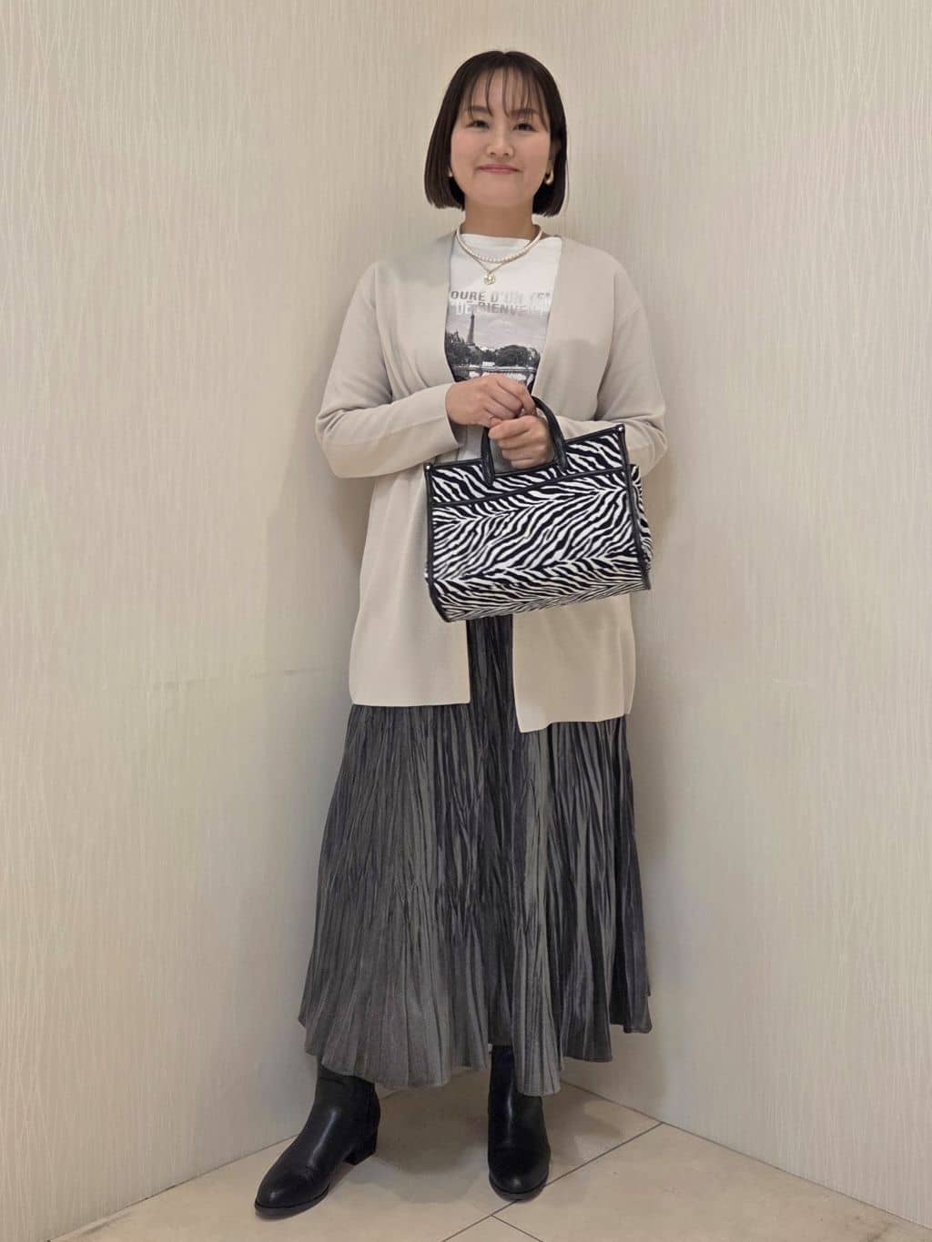 naokoさんの「UNTITLED｜【洗える/ボタンなし】ミラノリブカーディガン」を使ったコーディネート