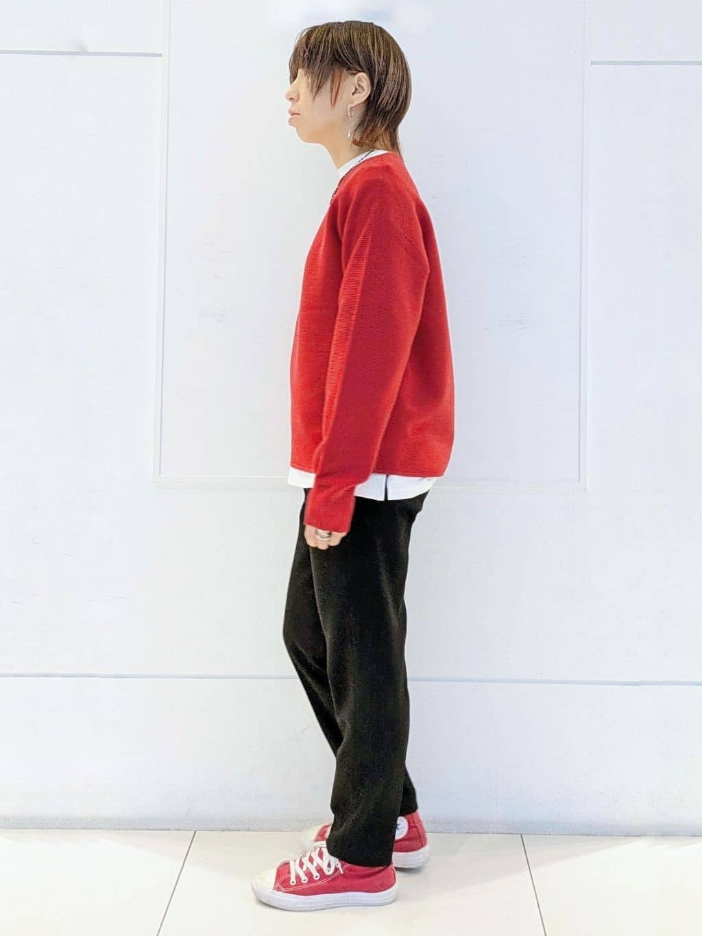 4410さんの「THE SHOP TK｜【S-XLサイズ/選べる7色】どこから見ても美しい ガーターニット/毛玉になりにくい/洗濯機OK」を使ったコーディネート