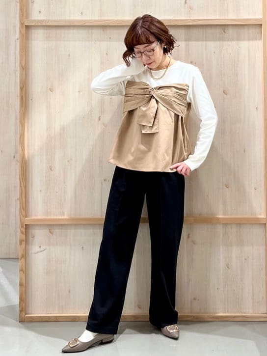 nakoさんの「THE SHOP TK｜布帛切替カットソー」を使ったコーディネート