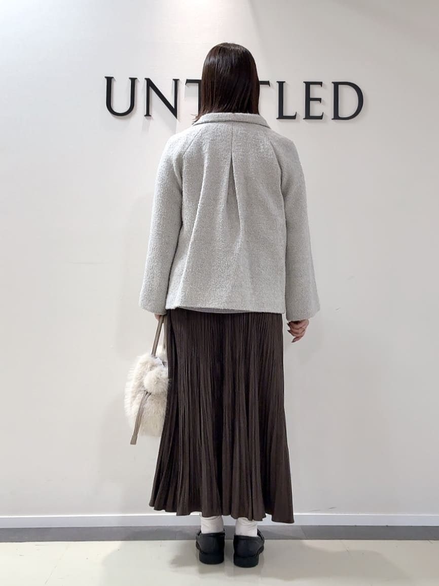 YUIさんの「UNTITLED｜【エレガント／ミディアウター】ミックスヘリンボンコート」を使ったコーディネート