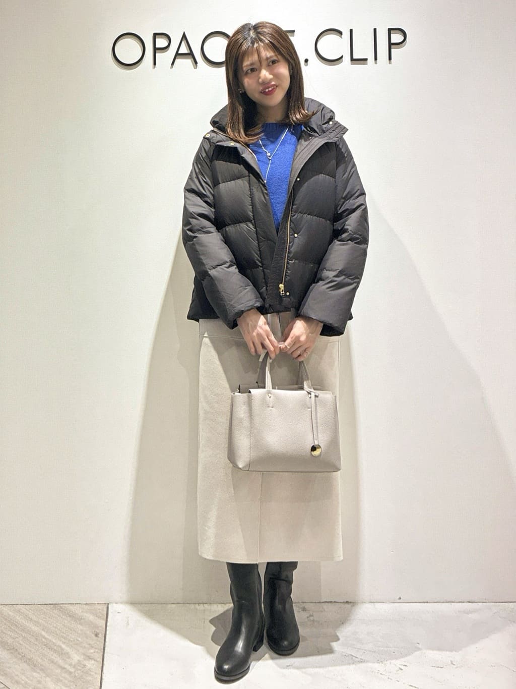 もんちゃんさんの「OPAQUE.CLIP｜レザー調ロングブーツ」を使ったコーディネート