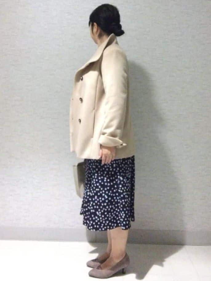 sakoさんの「Reflect｜【SS-4Lサイズ／衿が顔に当たらない◎】スタンドネックミドルコート」を使ったコーディネート