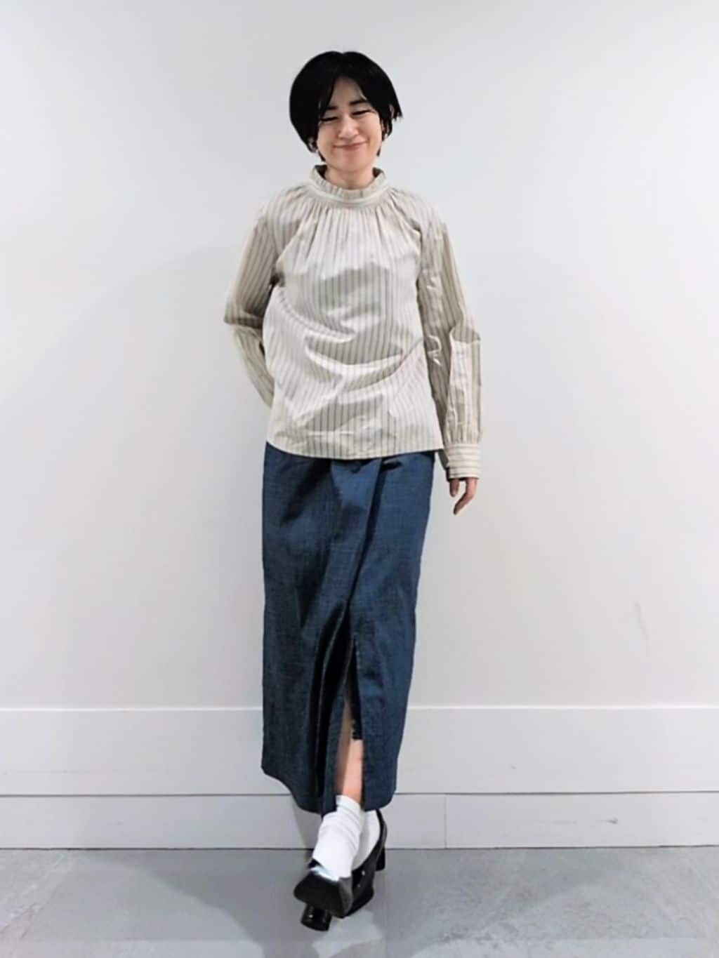 ミズタさんの「UNTITLED｜【新色追加/セットアップ可】エアリー ダブルブレストジャケット」を使ったコーディネート