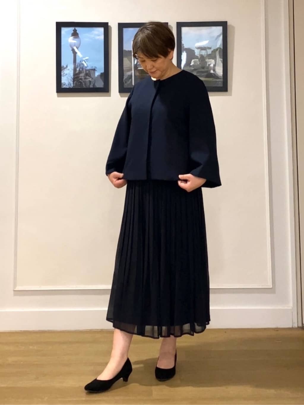 Hiroさんの「Dessin｜【洗える】ジョーゼットブラウス」を使ったコーディネート