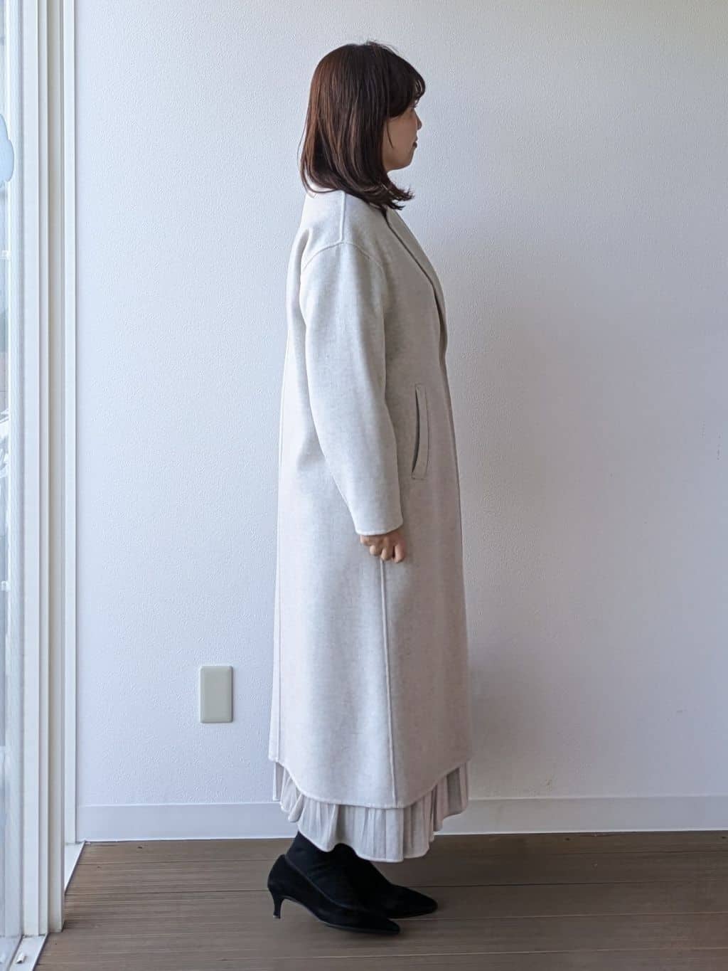 なみきさんの「UNTITLED｜【ロング丈/軽やか】テーラード　リバーコート」を使ったコーディネート