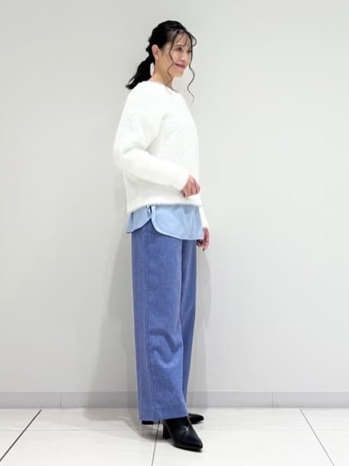 kayoさんの「INDIVI｜【洗える】エアリーシャギートップス」を使ったコーディネート