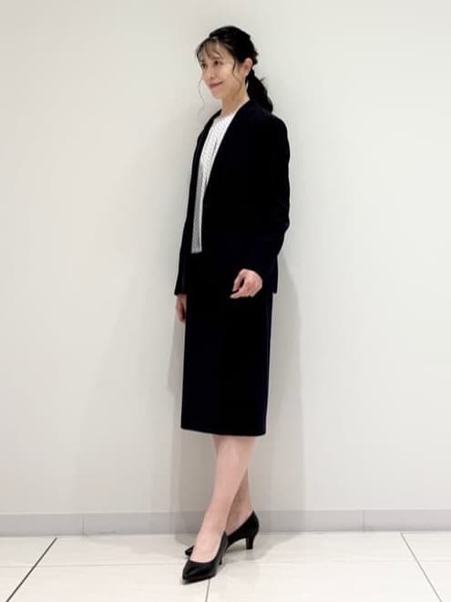 kayoさんの「INDIVI｜【通勤スーツ／洗える】ストレッチテーラードカラージャケット」を使ったコーディネート