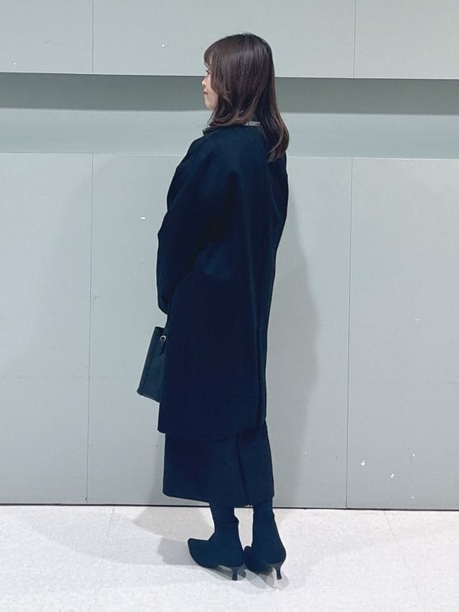 makiさんの「UNTITLED｜【日本製／通勤／フォーマル】カシミヤ混ノーカラーコート」を使ったコーディネート