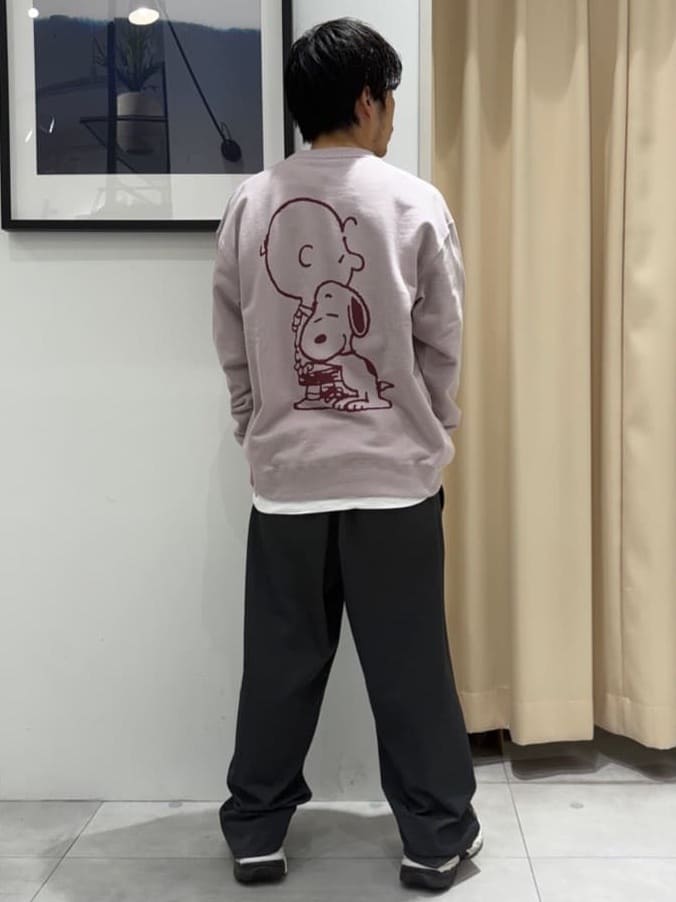 はさんの「THE SHOP TK｜PEANUTS ／ ピーナッツ スヌーピー ミニ裏毛スウェット」を使ったコーディネート