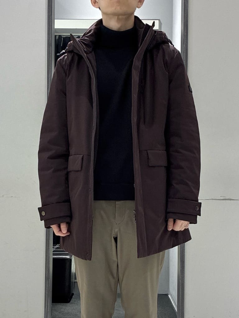 わいずみさんの「TAKEO KIKUCHI｜【None Of Stress】ストレッチ ダウンブルゾン」を使ったコーディネート
