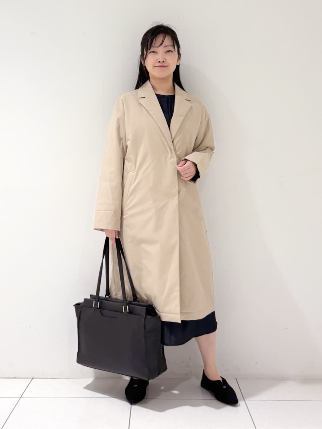 momokoさんの「INDIVI｜【超軽量／蓄熱】ライトパフチェスターコート」を使ったコーディネート
