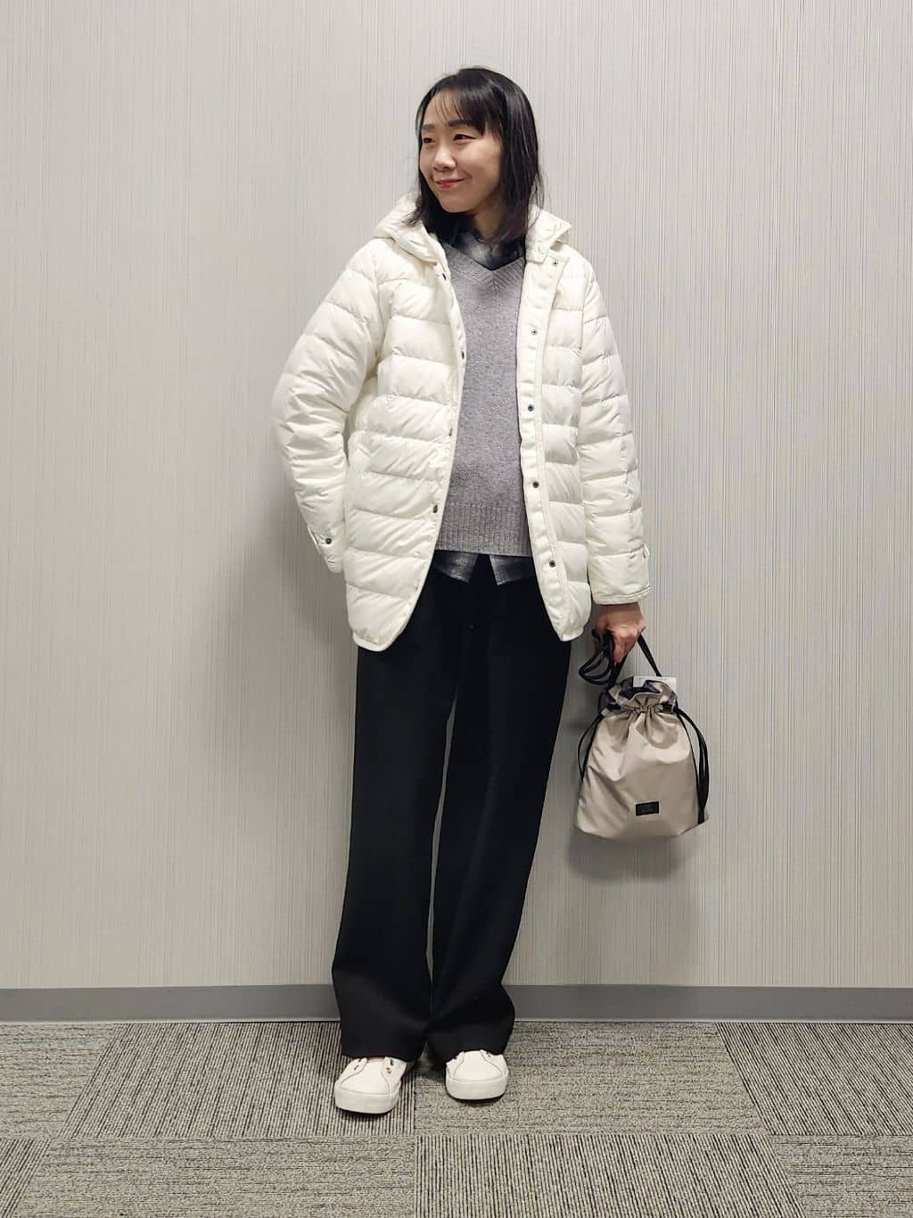 naraさんの「Dessin｜【撥水・2WAY】ミュラーダウンコートミドル丈」を使ったコーディネート