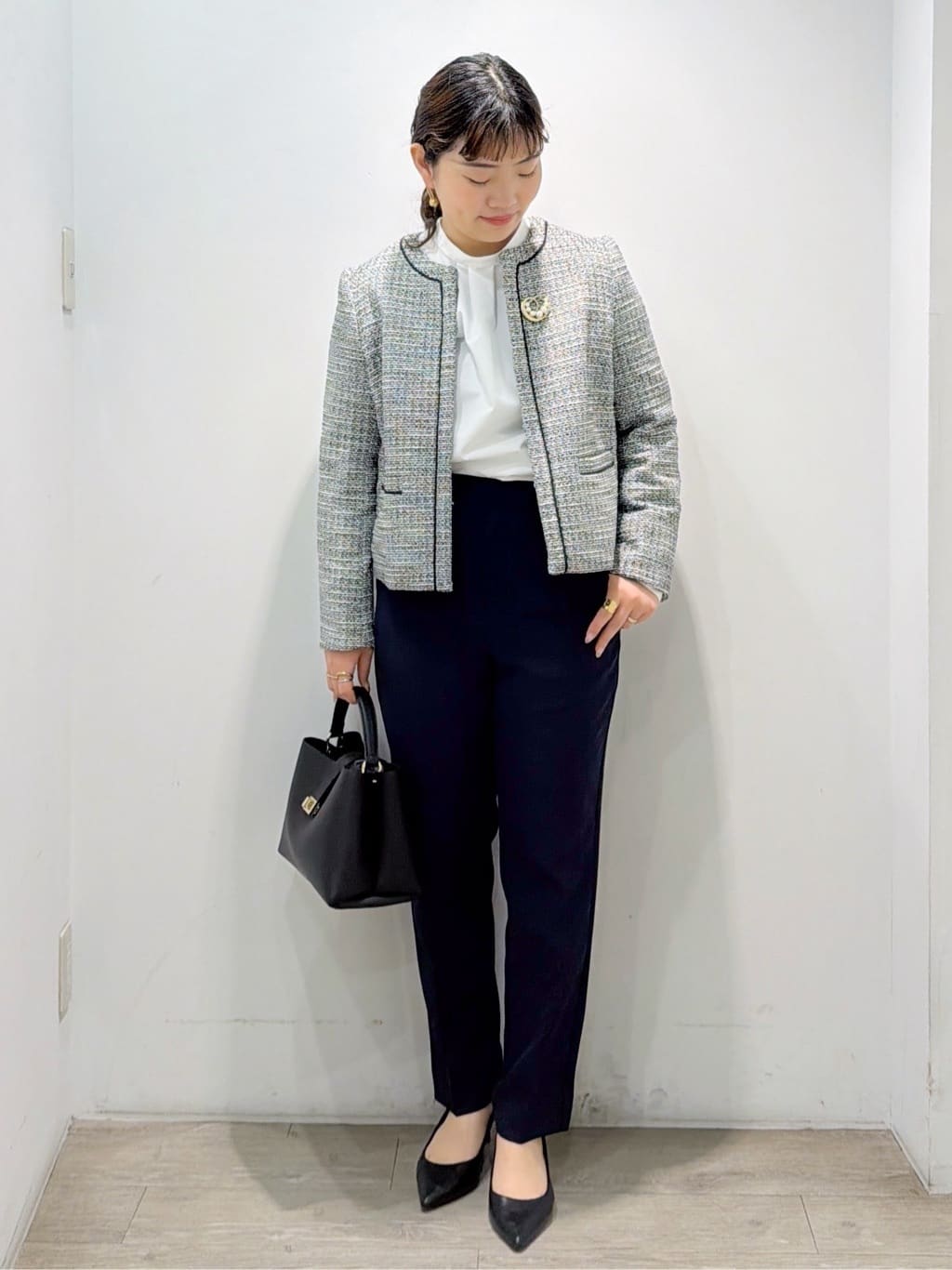 sumicaさんの「OPAQUE.CLIP｜《通勤対応》 コットンツイードジャケット」を使ったコーディネート