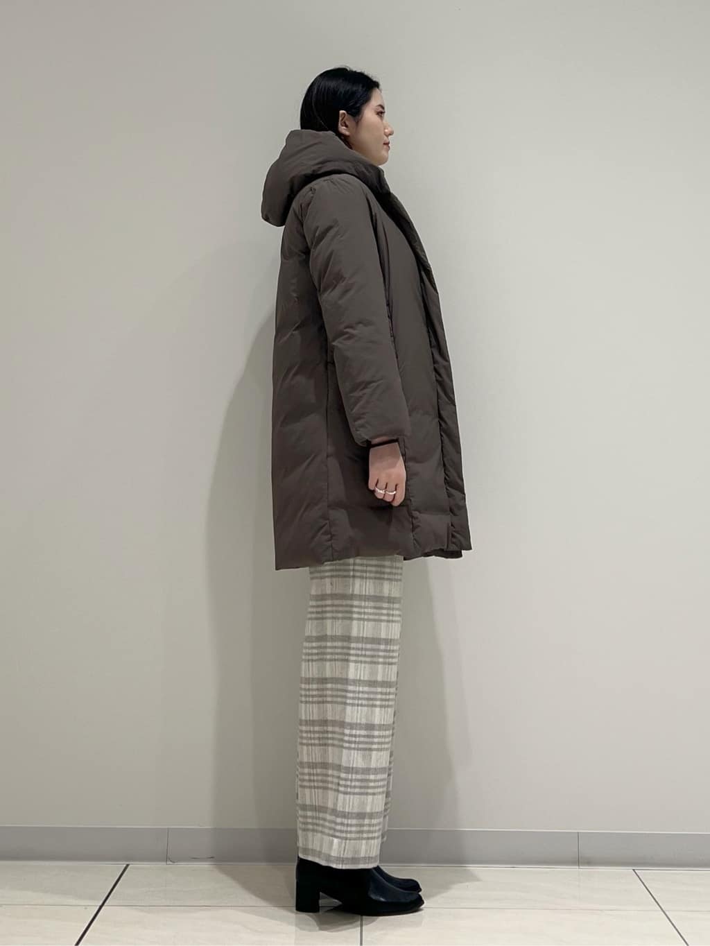 T.Kさんの「INDIVI｜【洗える／カシミヤ混】ボトルネック ドルマンスリーブニット」を使ったコーディネート