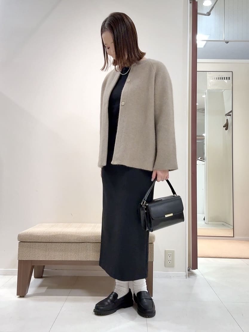 YUIさんの「UNTITLED｜【軽アウター/ミドル丈】ウールニットコーディガン」を使ったコーディネート