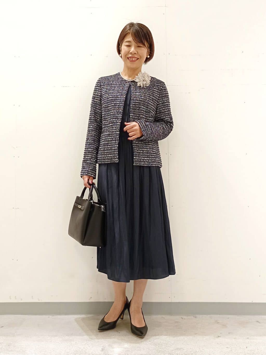 Kさんの「INDIVI｜【洗える／透けにくい】ダイヤ柄プリントブラウス」を使ったコーディネート