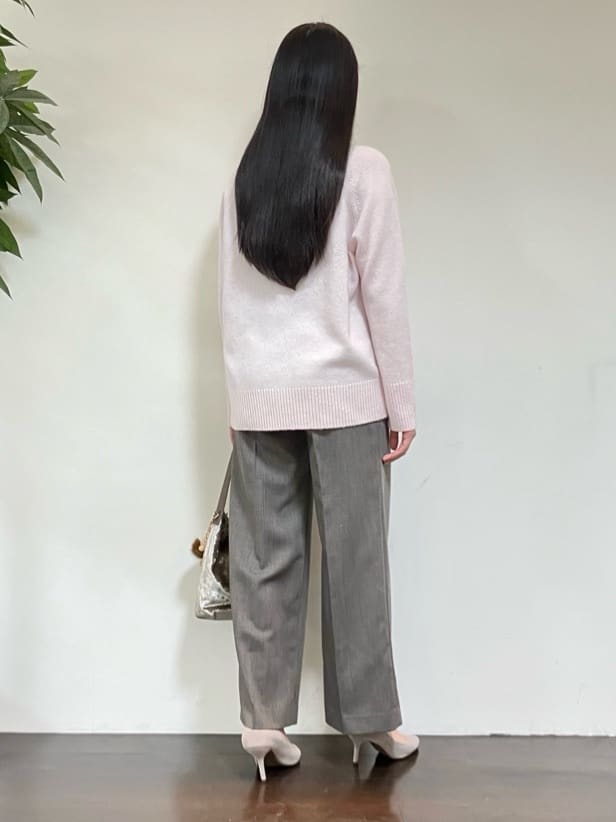カレンさんの「UNTITLED｜【セットアップ可/洗える】ウールライク ワイドパンツ」を使ったコーディネート