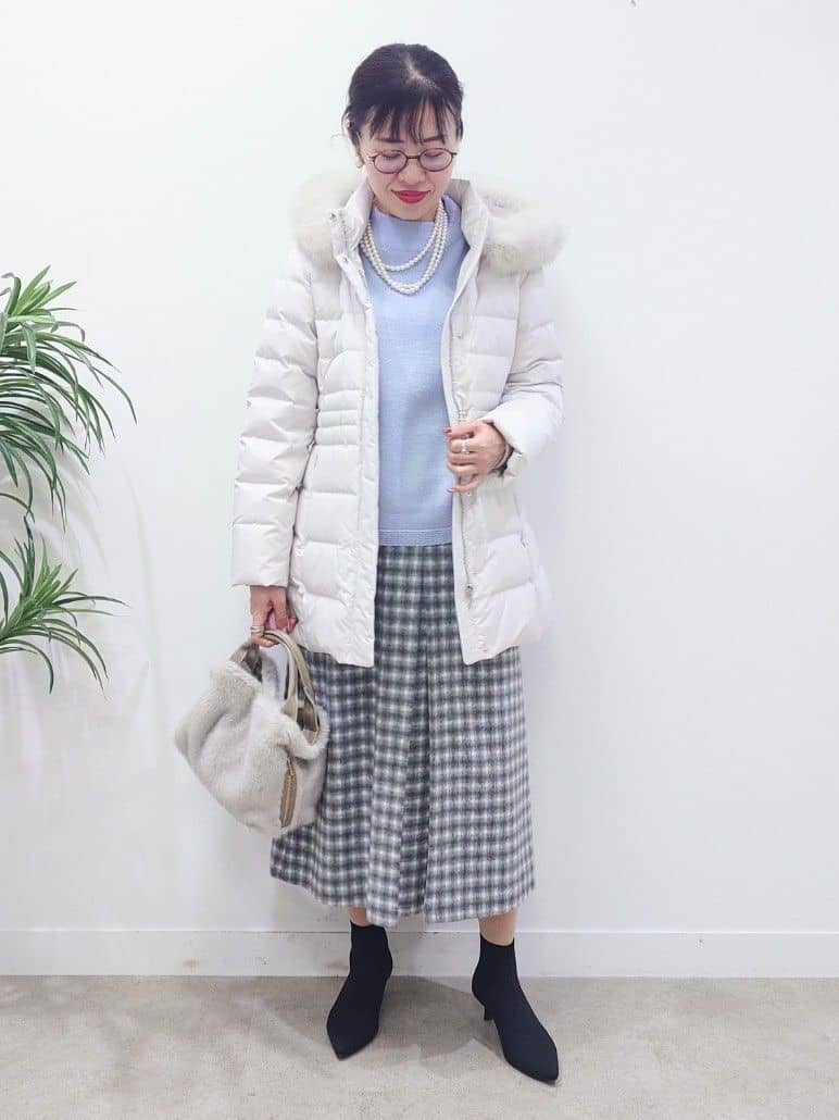 MUTSUKOさんの「UNTITLED｜【洗える】スポンディッシュ ボトルネックニット」を使ったコーディネート