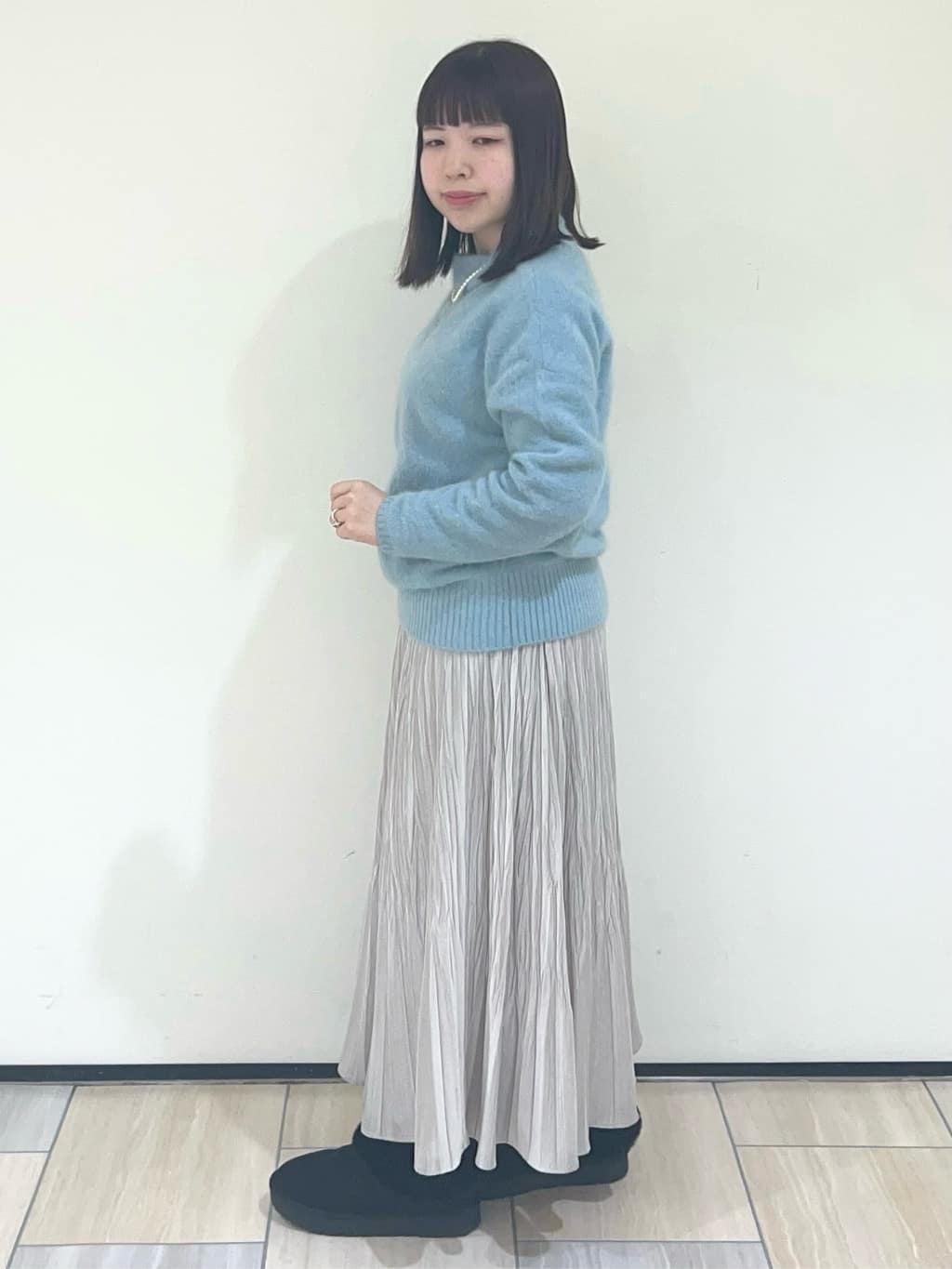 Mitsukiさんの「UNTITLED｜【大人な品格/ふわふわニット】フォックスカシミヤ コクーンニット」を使ったコーディネート