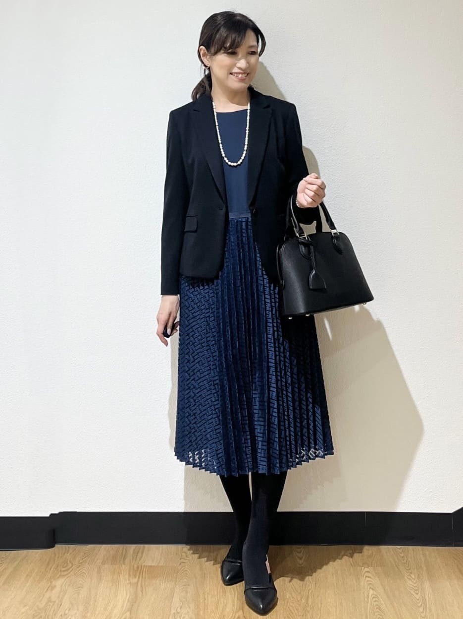 ayaさんの「Reflect｜【SS-4Lサイズ】シフォン&times;幾何柄レースプリーツワンピース」を使ったコーディネート