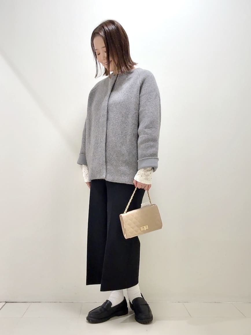 YUIさんの「UNTITLED｜【軽アウター/ミドル丈】ウールニットコーディガン」を使ったコーディネート