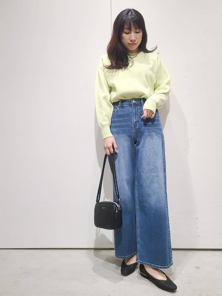 hmさんの「OPAQUE.CLIP｜スウェットライクニット【洗濯機OK】」を使ったコーディネート