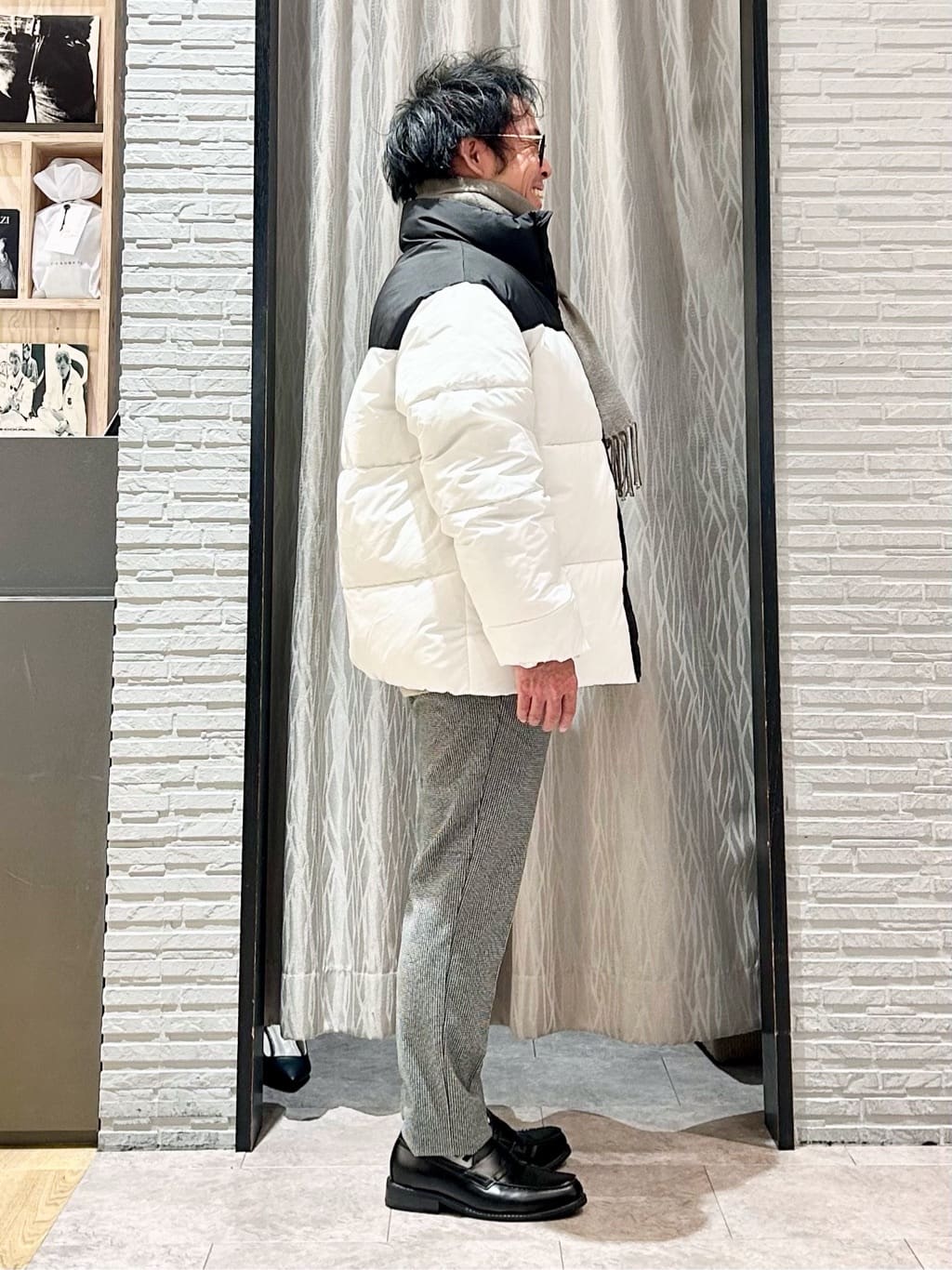 KENJI Iさんの「THE SHOP TK｜【撥水/洗濯機可】寒い季節でも快適 中綿スタンドブルゾン」を使ったコーディネート