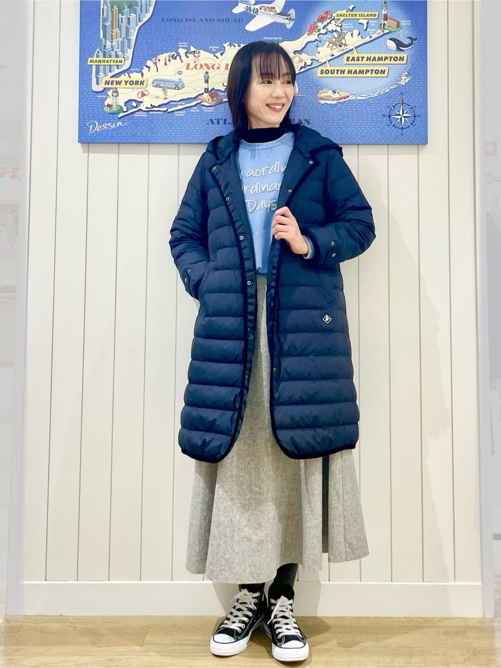 uwatokoさんの「Dessin｜【撥水・2WAY】ミュラーダウンコートロング丈」を使ったコーディネート