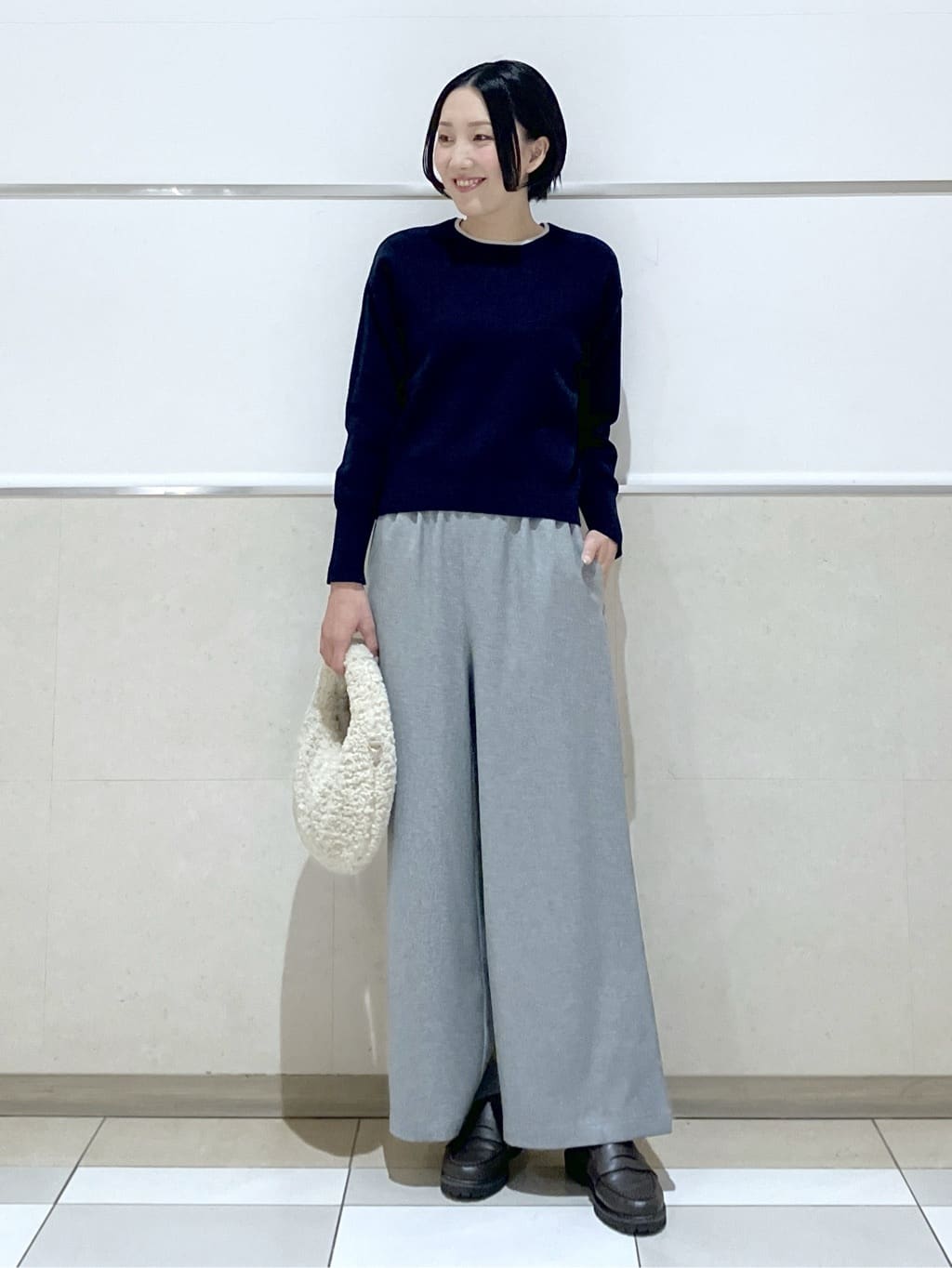 eriko さんの「Dessin｜【洗える】カシミヤブレンドスウェットライクニット」を使ったコーディネート