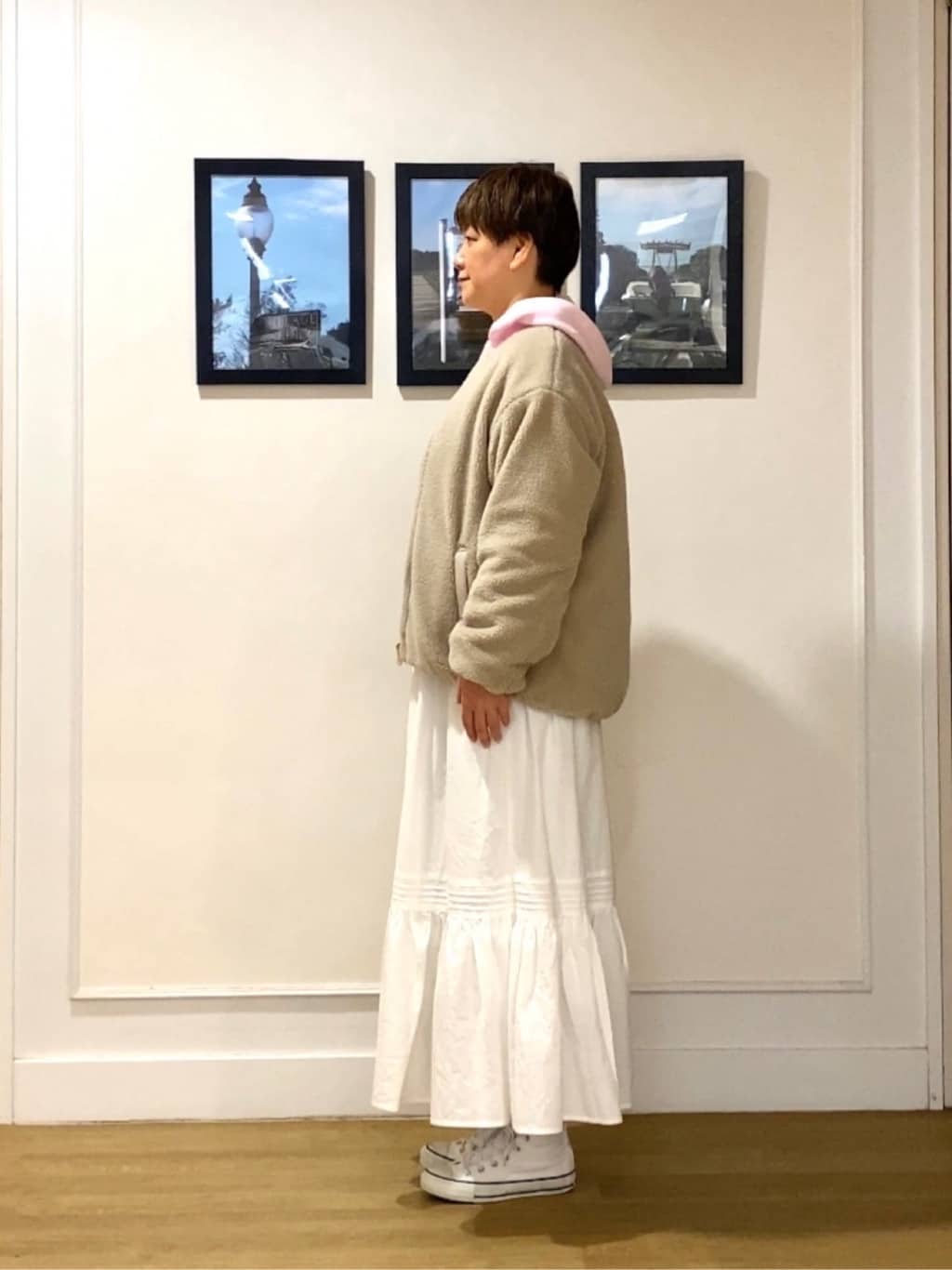 Hiroさんの「Dessin｜【2WAY】リバーシブルタフタボアアウター」を使ったコーディネート