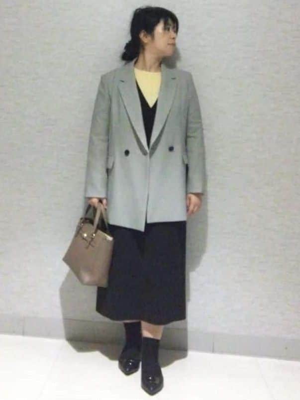 sakoさんの「Reflect｜【選べる8色／スカートにもパンツにも◎】ウール混ボートネックニット」を使ったコーディネート