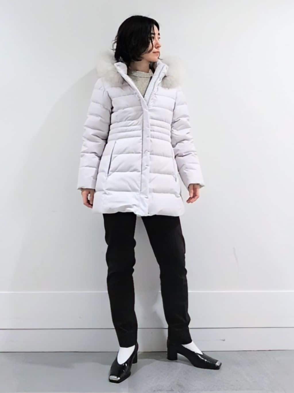 ミズタさんの「UNTITLED｜【はっ水機能/フード取り外し可】ミディダウンコート」を使ったコーディネート
