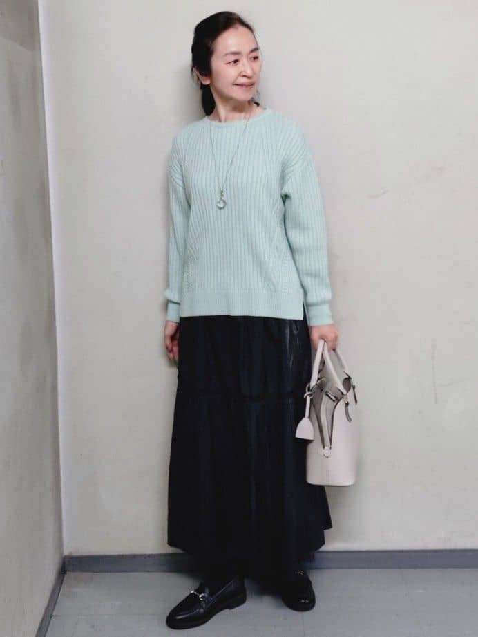 Kさんの「Reflect｜【腰周りすっきり◎】プリーツギャザースカート」を使ったコーディネート