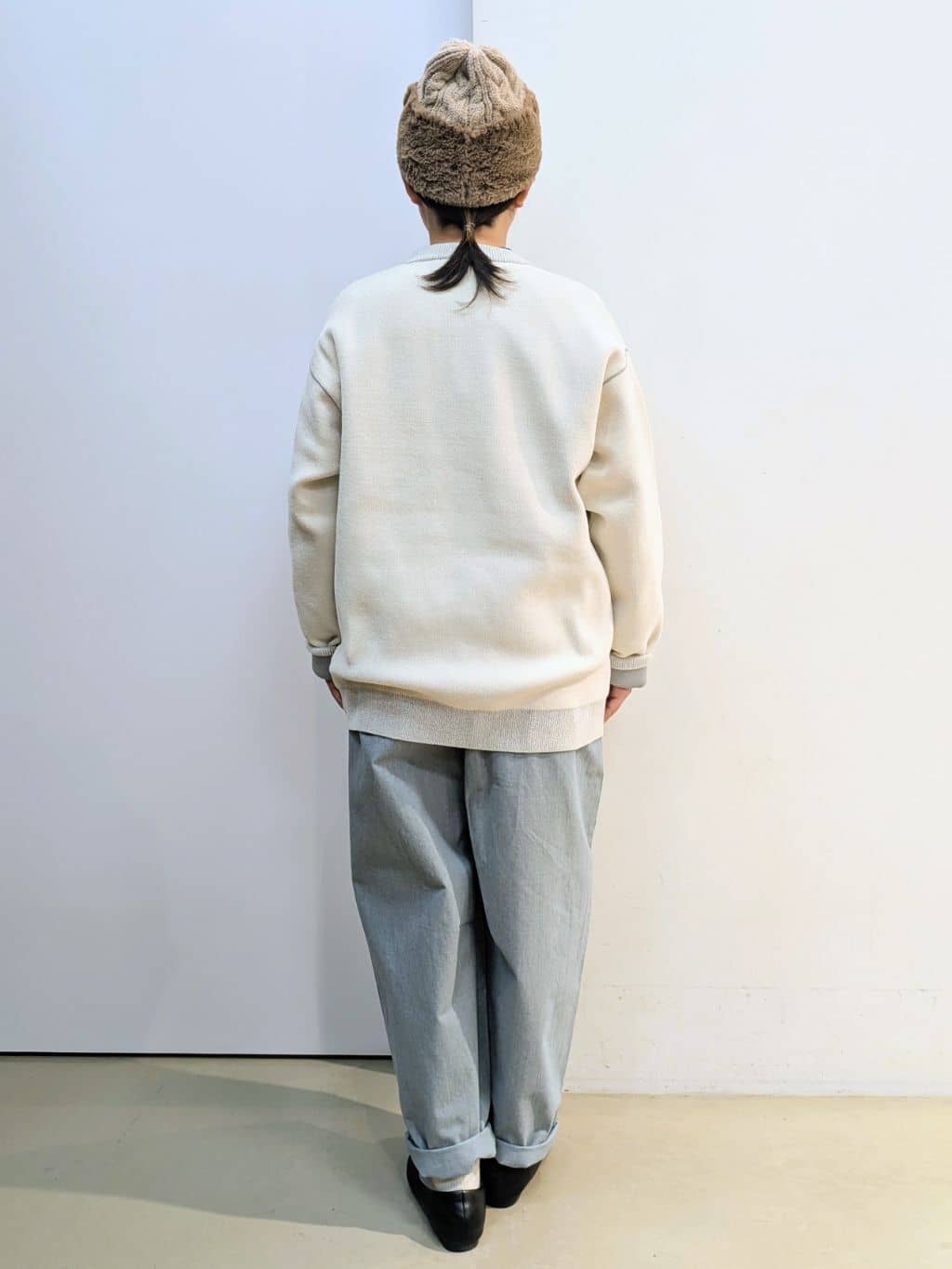 kotoさんの「THE SHOP TK｜【包み込まれるような柔らかさ】配色モールニット 洗濯機OK」を使ったコーディネート