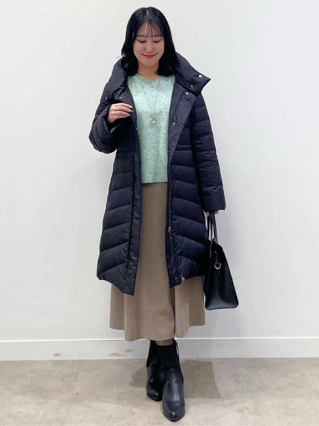 yukariさんの「Reflect｜【SS-4Lサイズ／ウエスト調整可】フーデッドロングダウンコート」を使ったコーディネート