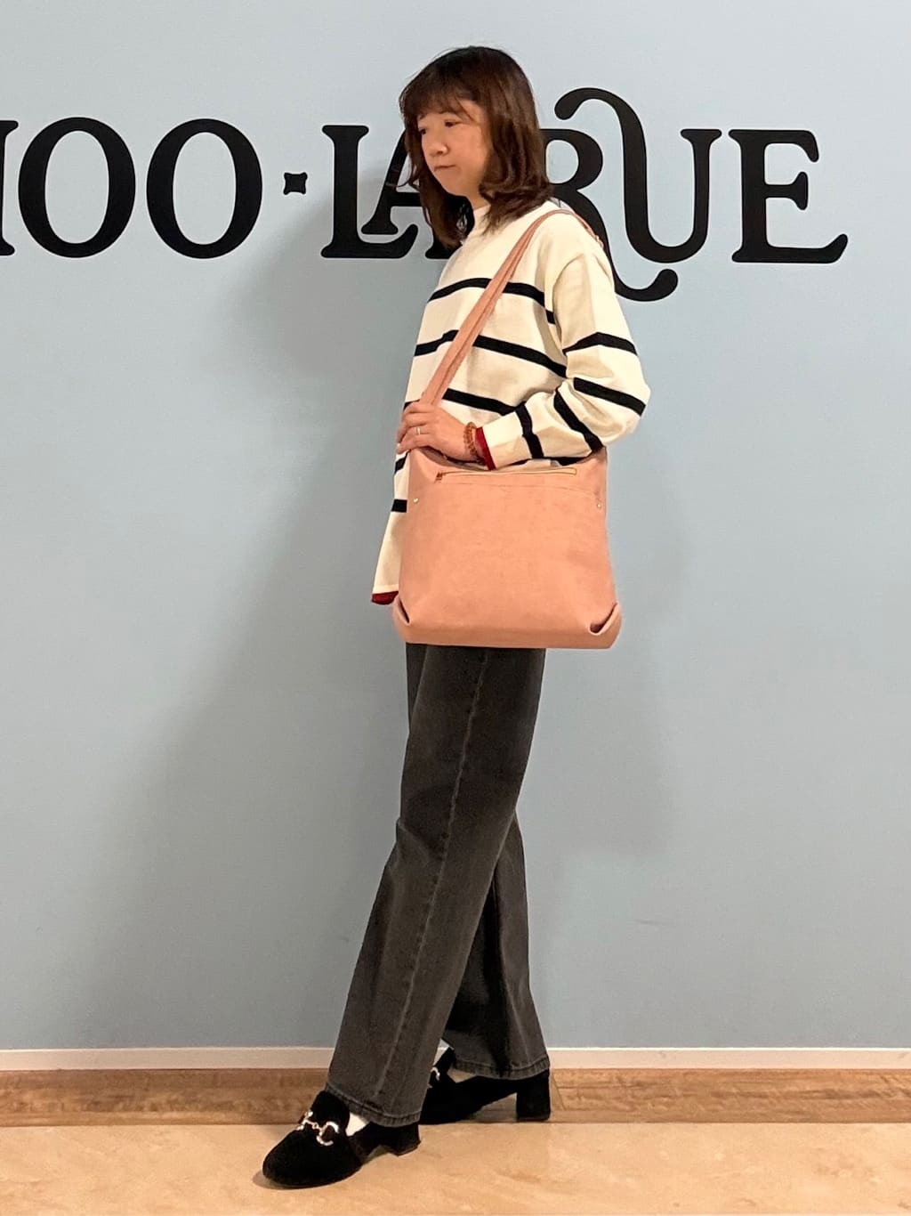 Naaatsuさんの「SHOO･LA･RUE｜【SHOO・LA・RUE DENIM/SS-LL】程よい厚みの ストレートデニムパンツ（10.5オン」を使ったコーディネート