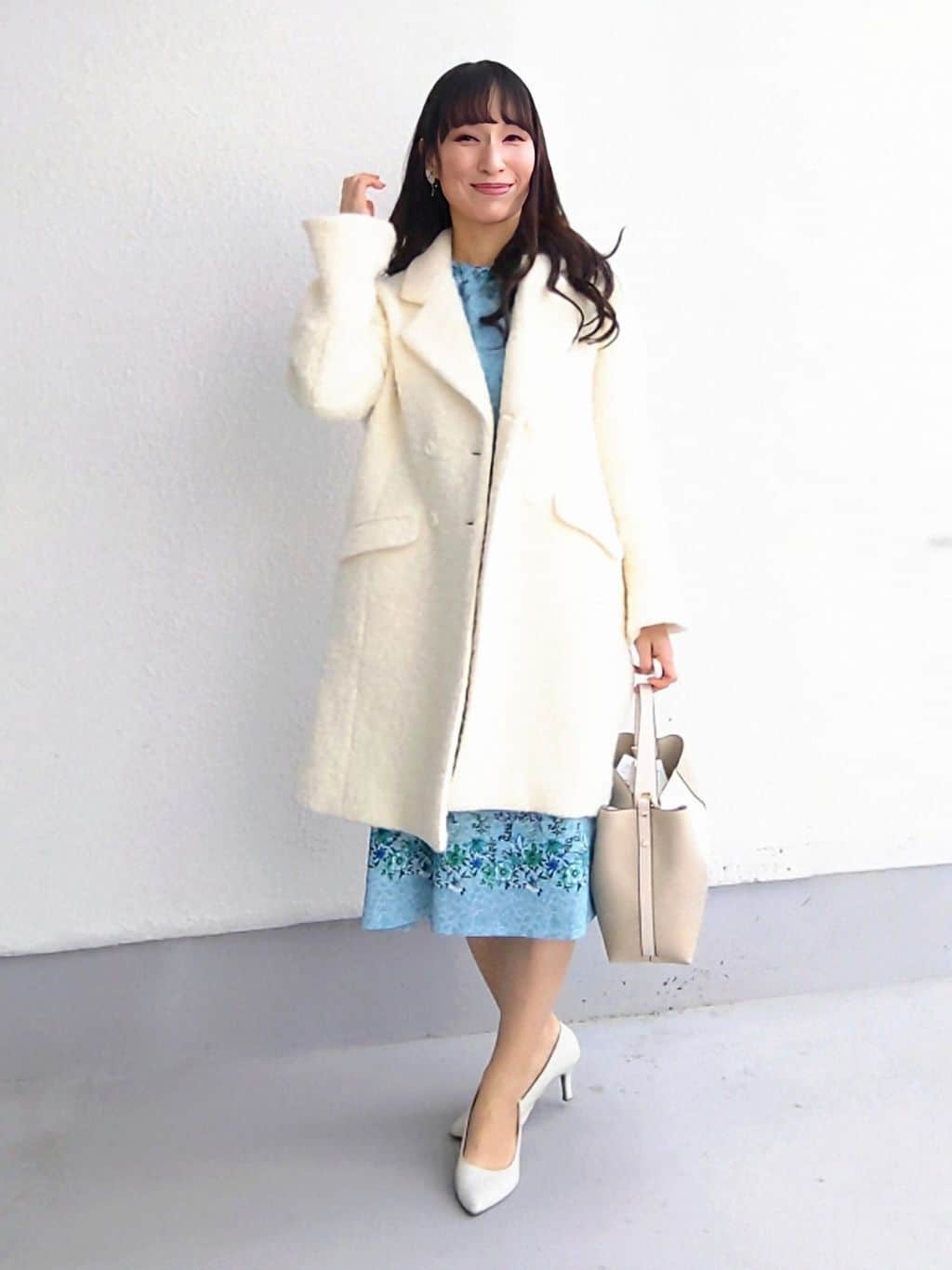 keinaさんの「SunaUna｜【COLLECTION LINE】ブークレーコート」を使ったコーディネート