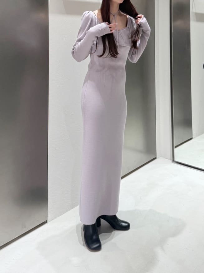 kanamiさんの「CODE A｜femi rib knit dress」を使ったコーディネート