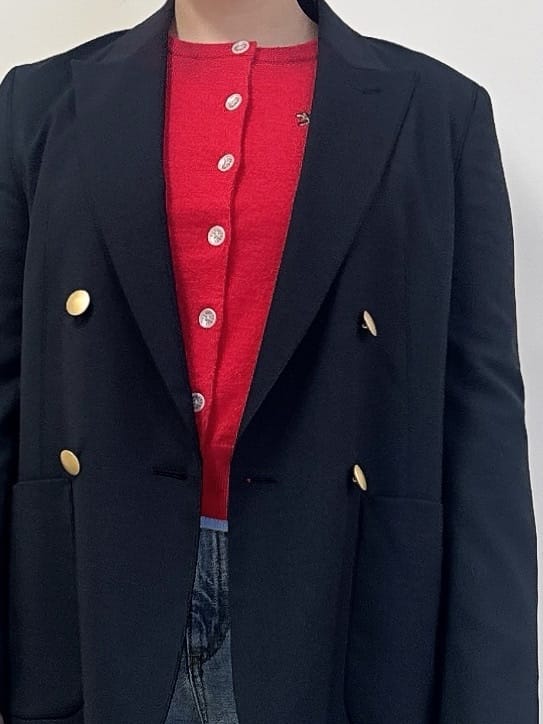 なかもとあきさんの「DRESSTERIOR｜コンフォート ダブルブレザー」を使ったコーディネート