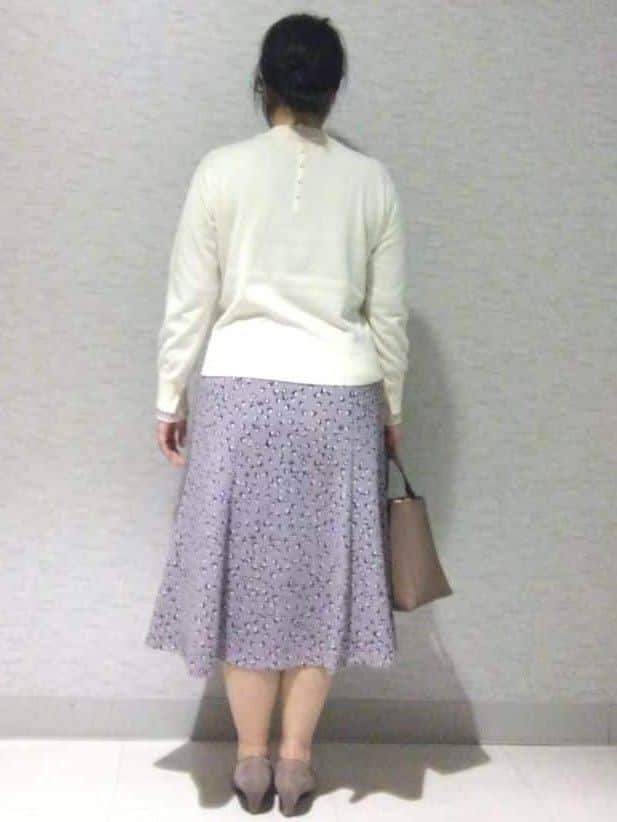 sakoさんの「Reflect｜【秋映え／重ね着風スタイルに◎】フリルプリーツスリーブニット」を使ったコーディネート
