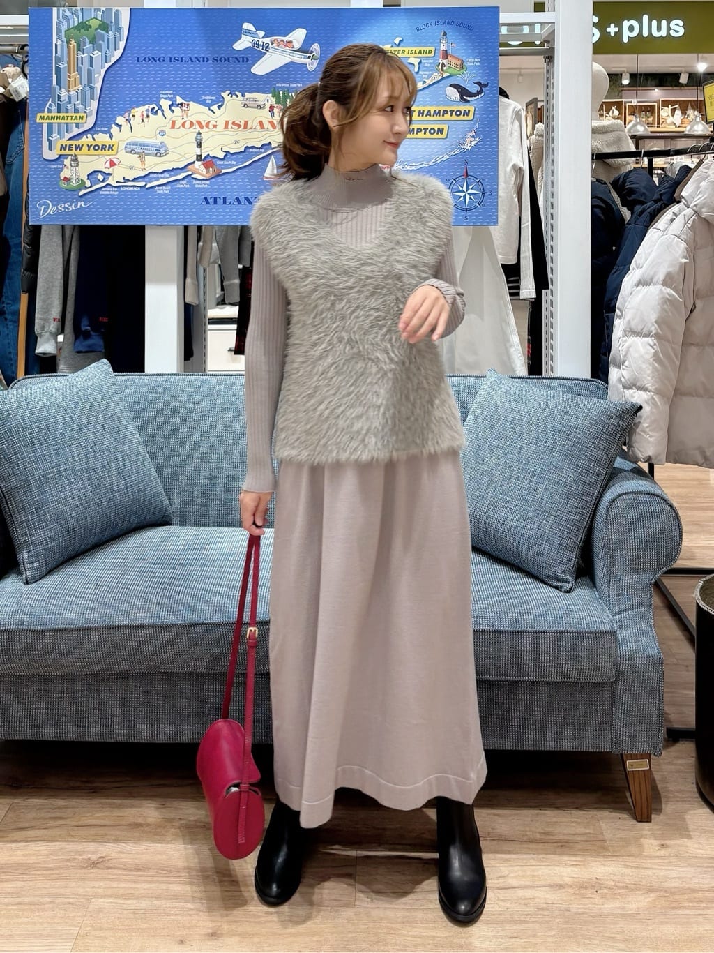 yuinaさんの「Dessin｜本革バレル型ショルダーバッグ」を使ったコーディネート