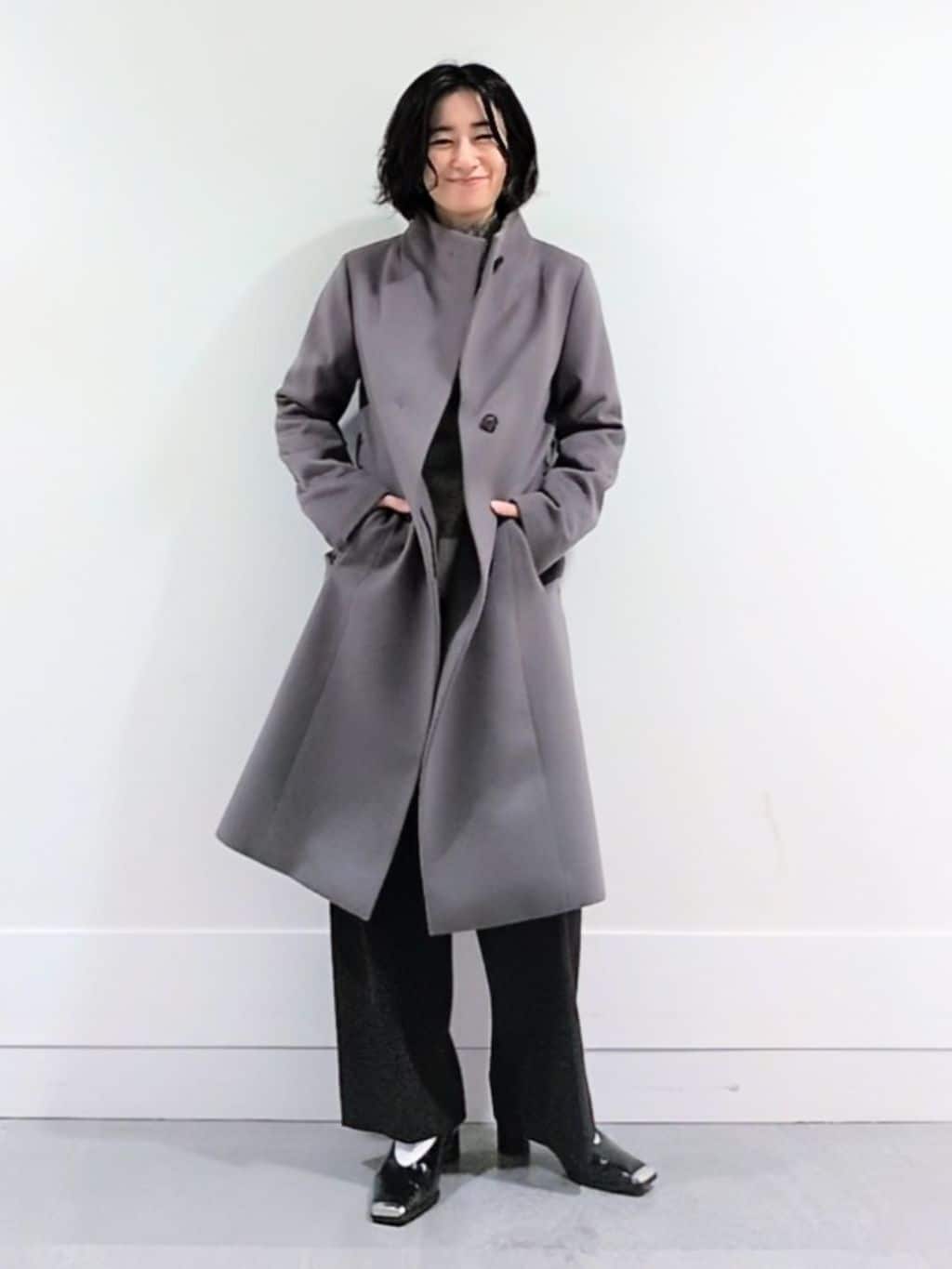 ミズタさんの「UNTITLED｜【8色展開/洗える】ウールカシミヤ ハイネックニット」を使ったコーディネート