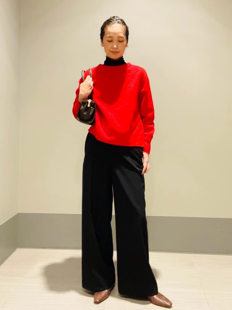 Annさんの「DRESSTERIOR｜【インナー使いに最適/しっとり暖かな吸湿発熱素材】タートルネックプルオーバー」を使ったコーディネート