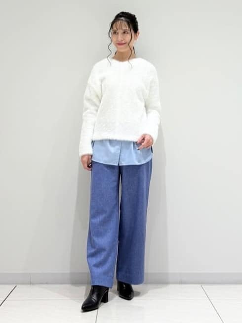 kayoさんの「INDIVI｜【洗える】エアリーシャギートップス」を使ったコーディネート