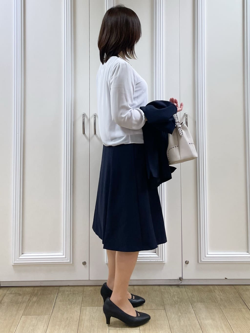 めいさんの「Reflect｜【SS-4Lサイズ】ピンタック&times;スカラレースブラウス」を使ったコーディネート