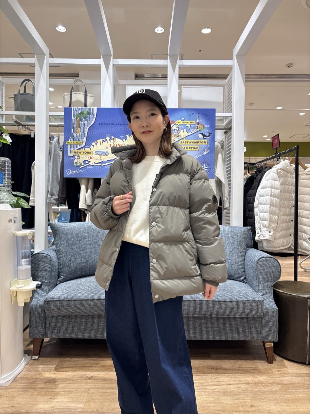 risaさんの「Dessin｜【洗える】Dサガラ刺繍ワッペン付きニット」を使ったコーディネート