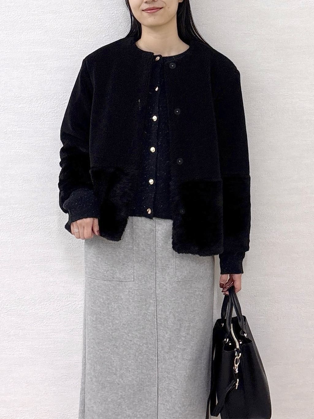sachikoさんの「OPAQUE.CLIP｜金ボタンラメニットカーディガン【洗濯機OK】」を使ったコーディネート
