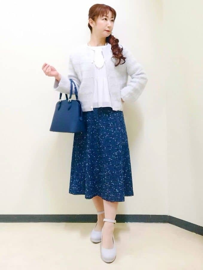 花さんの「Reflect｜【SS-4Lサイズ】ピンタック&times;スカラレースブラウス」を使ったコーディネート