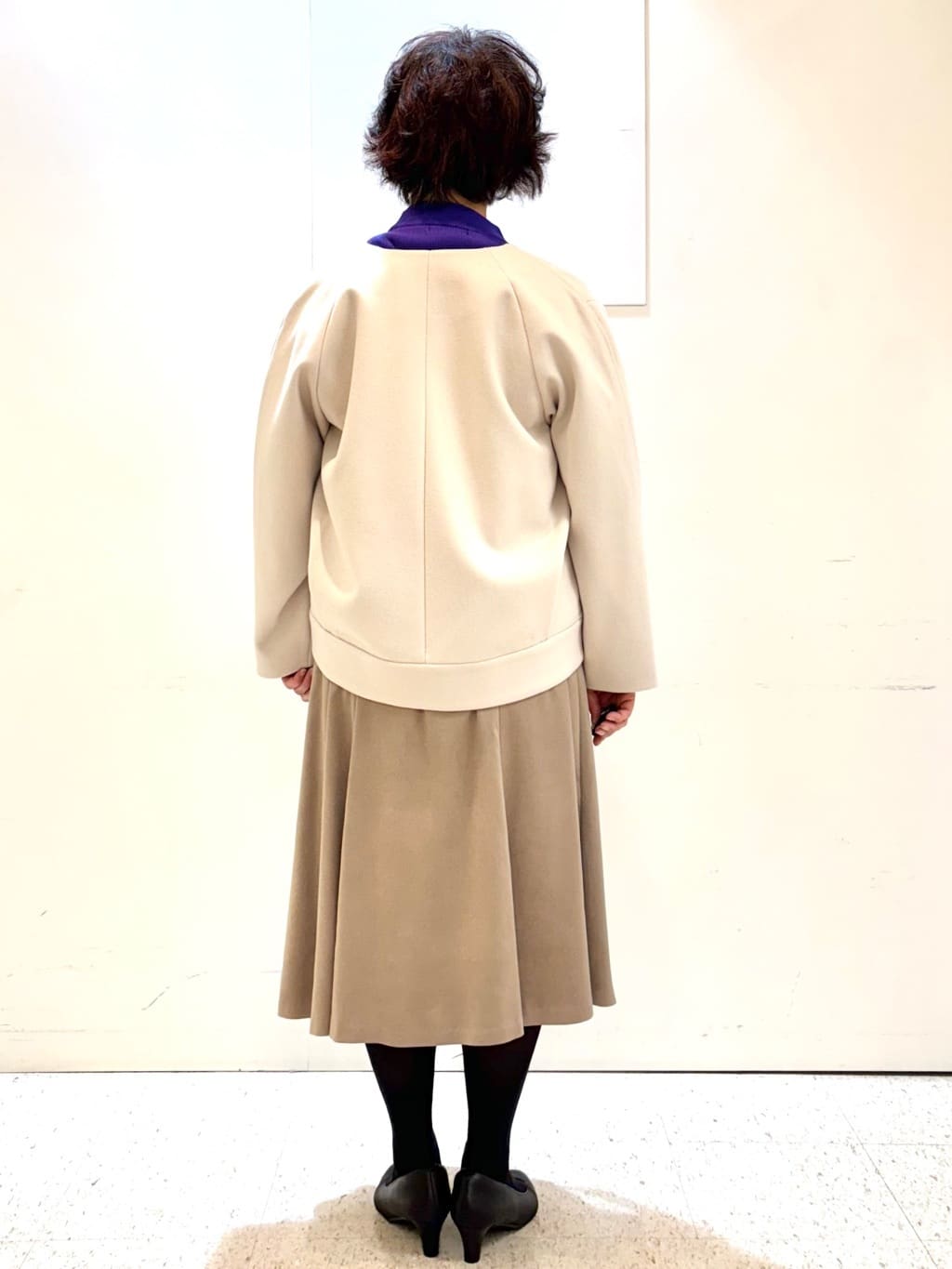 ヤスコさんの「Reflect｜【ゆったりシルエット】ジャージメルトンコクーンジャケット」を使ったコーディネート