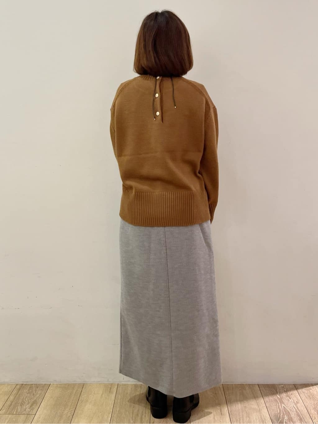 kcさんの「OPAQUE.CLIP｜ウールライクタイトスカート【洗濯機洗い可】《8col》」を使ったコーディネート